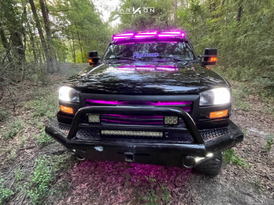 1 2004 Sierra 2500 Hd Gmc Rough Country Suspension Lift 7in Arkon Off Road Mandela Machined Black