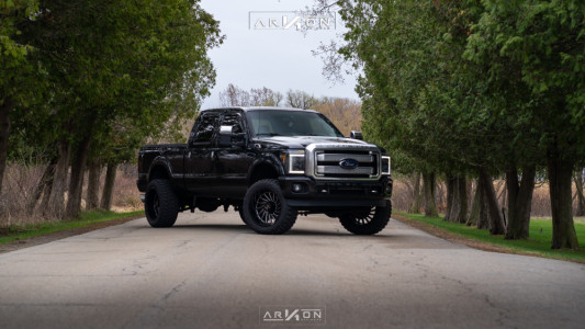 1 2013 F 250 Super Duty Ford Rough Country Suspension Lift 3in Arkon Off Road Caesar Black