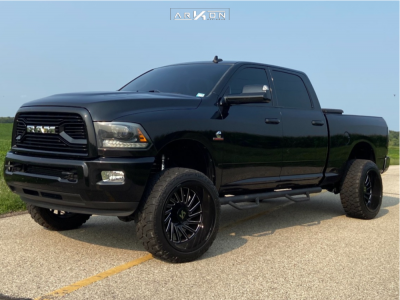 2015 Ram 2500 - 22x12 -51mm - ARKON OFF-ROAD Caesar - Level 2" Drop Rear - 33" x 12.5"