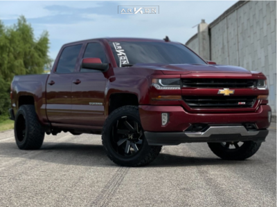 2016 Chevrolet Silverado 1500 - 20x12 -51mm - ARKON OFF-ROAD Lincoln - Stock Suspension - 33" x 12.5"