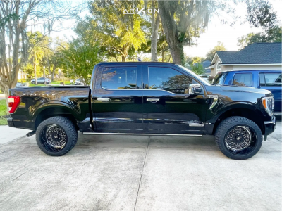 2021 Ford F-150 - 22x12 -51mm - ARKON OFF-ROAD Crown Series Triumph - Leveling Kit - 33" x 12.5"
