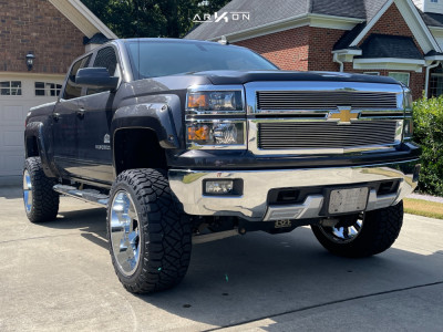 2015 Chevrolet Silverado 1500 - 22x12 -51mm - ARKON OFF-ROAD Lincoln - Suspension Lift 6" - 35" x 12.5"