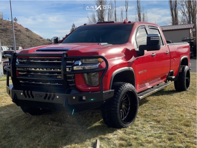 2020 Chevrolet Silverado 2500 HD - 22x12 -51mm - ARKON OFF-ROAD Caesar - Stock Suspension - 33" x 12.5"