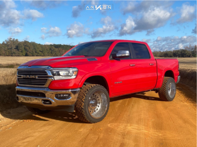 2021 Ram 1500 - 22x12 -51mm - ARKON OFF-ROAD Crown Series Triumph - Leveling Kit - 33" x 12.5"