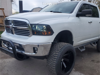 1 2015 1500 Ram Rough Country Suspension Lift 7in Body 3in Arkon Off Road Lincoln Black Milled