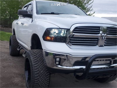 1 2015 1500 Ram Rough Country Suspension Lift 7in Body 3in Arkon Off Road Lincoln Black Milled