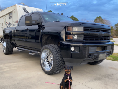 2016 Chevrolet Silverado 2500 HD - 22x12 -51mm - ARKON OFF-ROAD Caesar - Leveling Kit - 33" x 12.5"