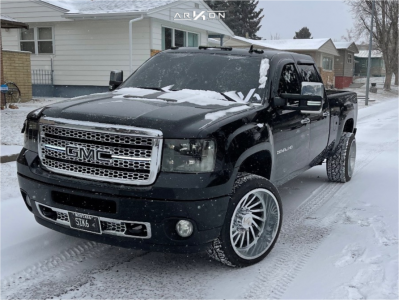 2011 GMC Sierra 2500 HD - 22x12 -51mm - ARKON OFF-ROAD Caesar - Level 2" Drop Rear - 285/40R22