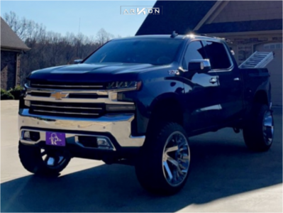 2019 Chevrolet Silverado 1500 - 24x14 -81mm - ARKON OFF-ROAD Lincoln - Suspension Lift 6" - 33" x 13.5"