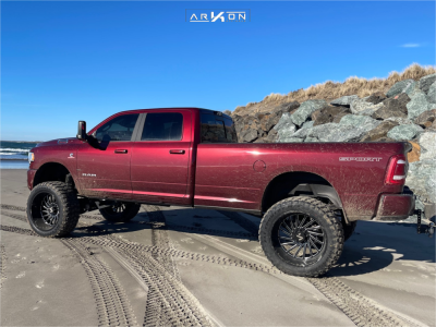 1 2021 3500 Ram Zone Suspension Lift 95in Arkon Off Road Caesar Black Milled