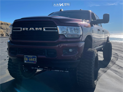 1 2021 3500 Ram Zone Suspension Lift 95in Arkon Off Road Caesar Black Milled