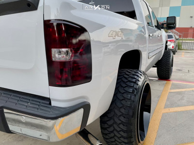 1 2012 Silverado 1500 Chevrolet Rough Country Suspension Lift 85in Arkon Off Road Caesar Black Milled