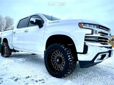 2020 Chevrolet Silverado 1500 - 22x12 -51mm - ARKON OFF-ROAD Caesar - Suspension Lift 3.5" - 33" x 12.5"