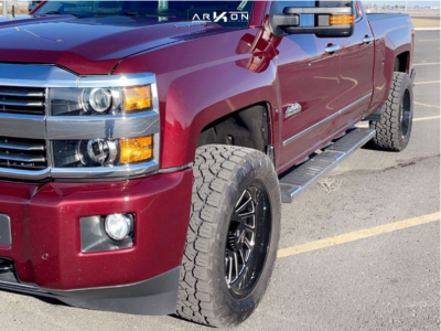 1 2016 Silverado 2500 Hd Chevrolet Rancho Level 2in Drop Rear Arkon Off Road Caesar Machined Black