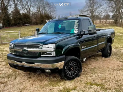 2004 Chevrolet Silverado 2500 HD - 20x10 -25mm - ARKON OFF-ROAD Caesar - Stock Suspension - 275/40R20