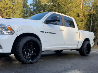 2012 Ram 1500 - 22x12 -51mm - ARKON OFF-ROAD Lincoln - Stock Suspension - 33" x 12.5"