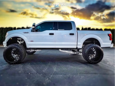 1 2016 F 150 Ford Rough Country Suspension Lift 8in Arkon Off Road Mandela Black