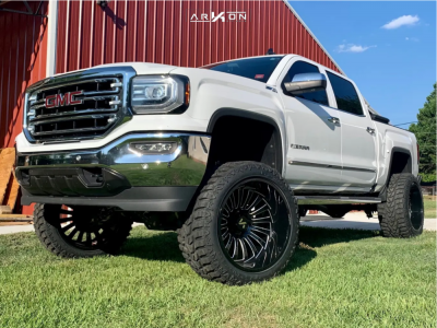 2018 GMC Sierra 1500 - 24x14 -81mm - ARKON OFF-ROAD Alexander - Suspension Lift 9" - 36" x 14.5"