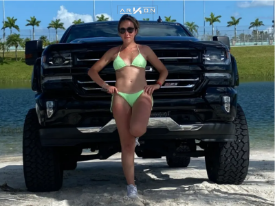 1 2018 Silverado 1500 Chevrolet Ltz Fabtech Suspension Lift 6in Arkon Off Road Caesar Black Milled