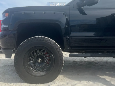 1 2018 Silverado 1500 Chevrolet Ltz Fabtech Suspension Lift 6in Arkon Off Road Caesar Black Milled