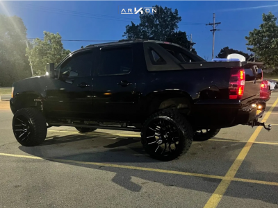 1 2011 Avalanche Chevrolet Rough Country Suspension Lift 9in Arkon Off Road Roosevelt Black Milled