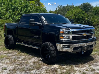 2015 Chevrolet Silverado 1500 - 24x14 -81mm - ARKON OFF-ROAD Lincoln - Suspension Lift 7" - 33" x 14.5"