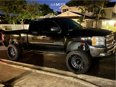 1 2012 Silverado 1500 Chevrolet Lt Bds Suspension Lift 6in Arkon Off Road Alexander Black Milled