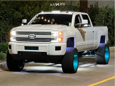 2015 Chevrolet Silverado 2500 HD - 24x14 -81mm - ARKON OFF-ROAD Mandela - Suspension Lift 5" - 35" x 15.5"