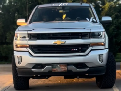 1 2016 Silverado 1500 Chevrolet Lt Rough Country Suspension Lift 7in Arkon Off Road Mandela Black Milled