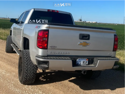 1 2016 Silverado 1500 Chevrolet Lt Rough Country Suspension Lift 7in Arkon Off Road Mandela Black Milled