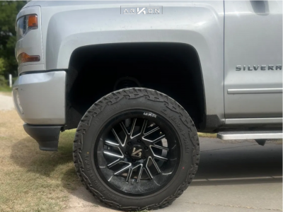 1 2016 Silverado 1500 Chevrolet Lt Rough Country Suspension Lift 7in Arkon Off Road Mandela Black Milled