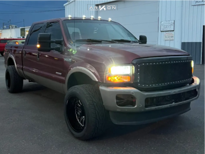 2006 Ford F-350 Super Duty - 20x12 -51mm - ARKON OFF-ROAD Alexander - Level 2" Drop Rear - 305/50R20