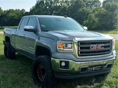 1 2015 Sierra 1500 Gmc Slt Rough Country Suspension Lift 5in Arkon Off Road Caesar Black Milled