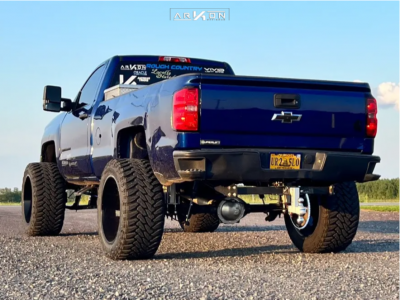 1 2014 Silverado 1500 Chevrolet Wt Superlift Suspension Lift 8in Arkon Off Road Lincoln Black Milled