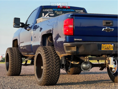 1 2014 Silverado 1500 Chevrolet Wt Superlift Suspension Lift 8in Arkon Off Road Lincoln Black Milled