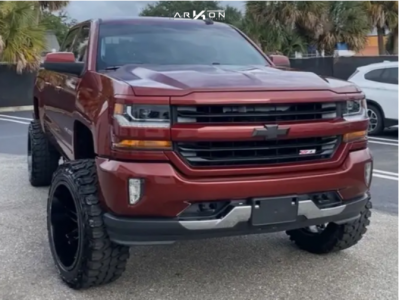 2016 Chevrolet Silverado 1500 - 22x12 -51mm - ARKON OFF-ROAD DaVinci - Suspension Lift 6.5" - 35" x 12.5"