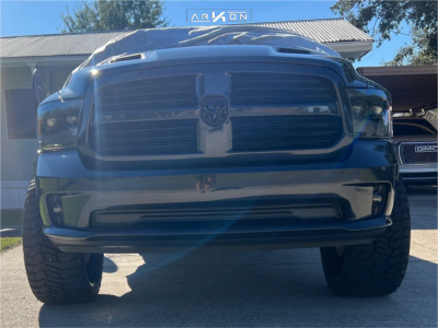 1 2014 1500 Ram Sport Rough Country Suspension Lift 4in Arkon Off Road Mandela Black Milled