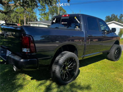 1 2014 1500 Ram Sport Rough Country Suspension Lift 4in Arkon Off Road Mandela Black Milled