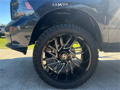 1 2014 1500 Ram Sport Rough Country Suspension Lift 4in Arkon Off Road Mandela Black Milled