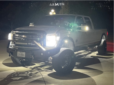2016 Ford F-350 Super Duty - 22x12 -51mm - ARKON OFF-ROAD Alexander - Leveling Kit - 305/45R22