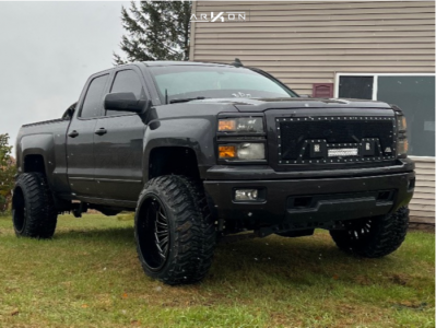 1 2015 Silverado 1500 Chevrolet Lt Rough Country Suspension Lift 6in Arkon Off Road Alexander Black Milled