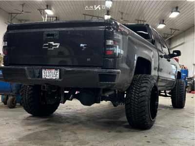 1 2015 Silverado 1500 Chevrolet Lt Rough Country Suspension Lift 6in Arkon Off Road Alexander Black Milled