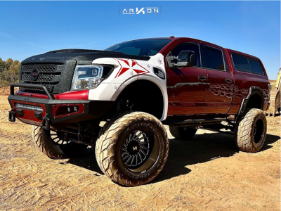 2016 Nissan Titan XD - 24x14 -81mm - ARKON OFF-ROAD Caesar - Suspension Lift 12" - 42" x 15.5"