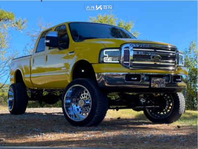 2005 Ford F-250 Super Duty - 24x14 -81mm - ARKON OFF-ROAD Crown Series Triumph - Suspension Lift 8" - 325/45R24