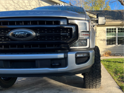 1 2020 F 350 Super Duty Ford Lariat Stock Stock Arkon Off Road Mandela Satin Black