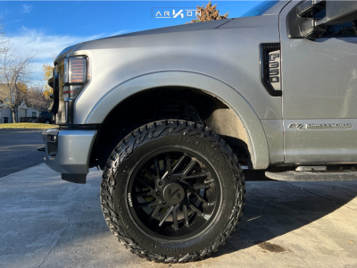 1 2020 F 350 Super Duty Ford Lariat Stock Stock Arkon Off Road Mandela Satin Black
