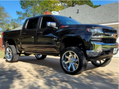 2021 Chevrolet Silverado 1500 - 24x12 -51mm - ARKON OFF-ROAD Lincoln - Suspension Lift 8" - 35" x 13.5"