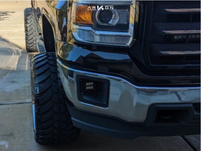 1 2015 Sierra 1500 Gmc Slt Rough Country Suspension Lift 5in Arkon Off Road Lincoln Chrome