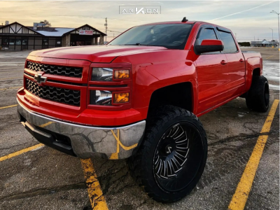 2015 Chevrolet Silverado 1500 - 22x14 -81mm - ARKON OFF-ROAD Alexander - Suspension Lift 3" - 33" x 14.5"