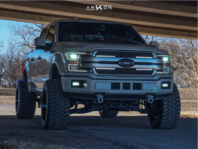 1 2019 F 150 Ford Platinum Rough Country Suspension Lift 6in Arkon Off Road Alexander Black Milled